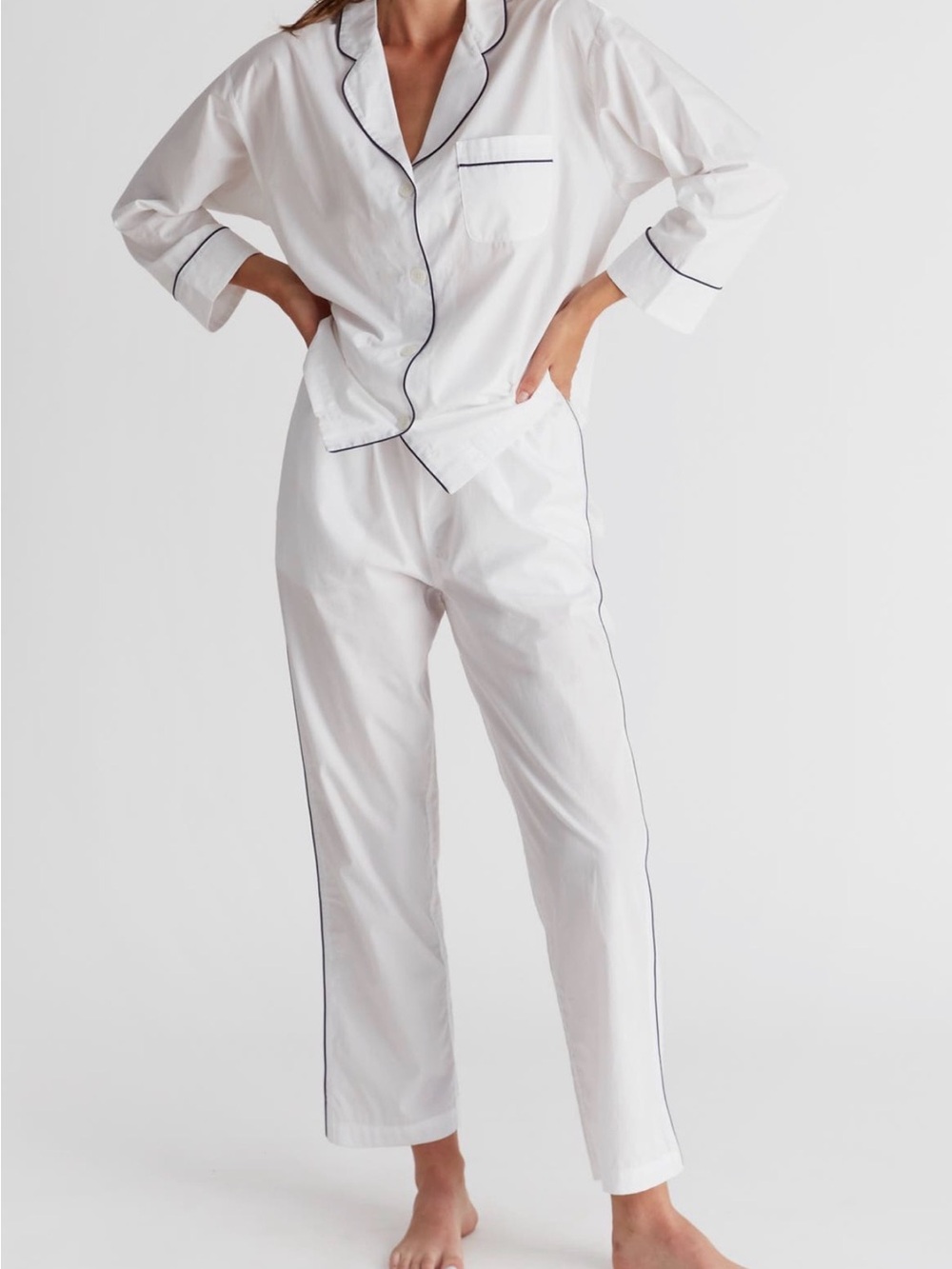 Nordstrom 100% white cotton pajama set